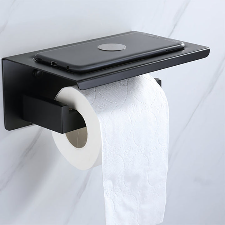Lisslune | Modern Bathroom Hardware Set Bath Shelf Towel Bar Black Bath Hardware Set