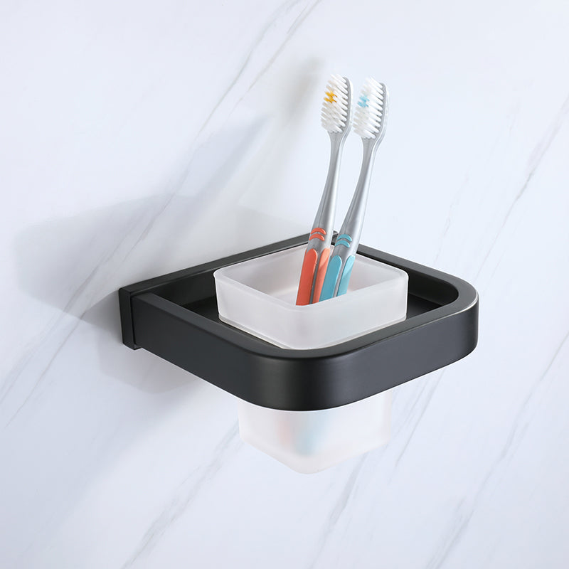 Lisslune | Modern Bathroom Hardware Set Bath Shelf Towel Bar Black Bath Hardware Set
