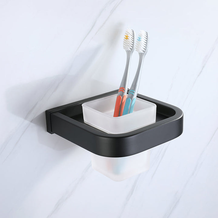 Lisslune | Modern Bathroom Hardware Set Bath Shelf Towel Bar Black Bath Hardware Set