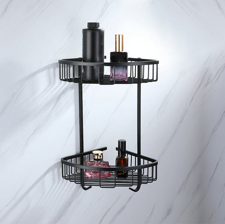 Lisslune | Modern Bathroom Hardware Set Bath Shelf Towel Bar Black Bath Hardware Set