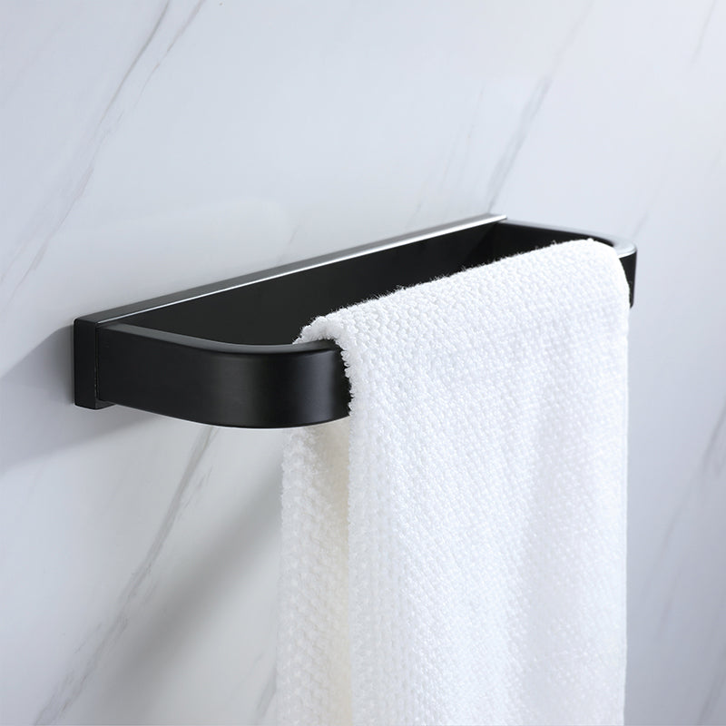 Lisslune | Modern Bathroom Hardware Set Bath Shelf Towel Bar Black Bath Hardware Set