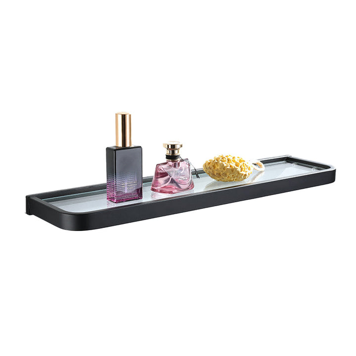 Lisslune | Modern Bathroom Hardware Set Bath Shelf Towel Bar Black Bath Hardware Set