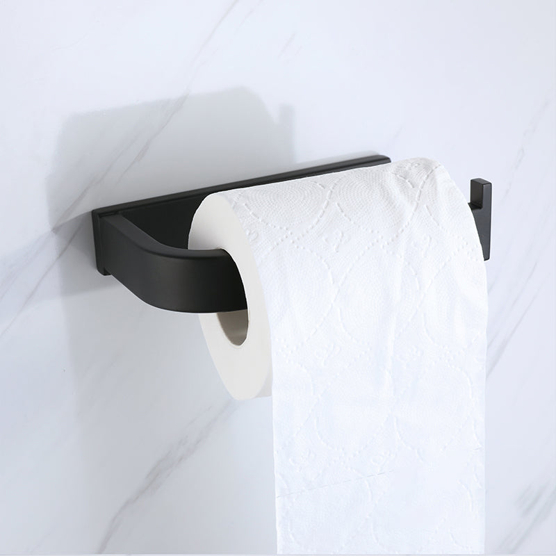 Lisslune | Modern Bathroom Hardware Set Bath Shelf Towel Bar Black Bath Hardware Set