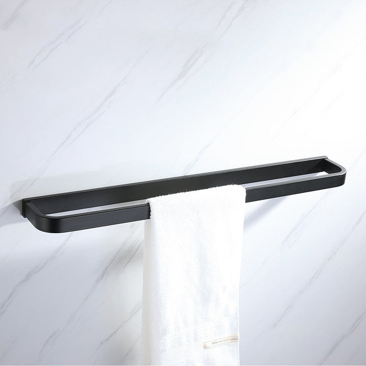 Lisslune | Modern Bathroom Hardware Set Bath Shelf Towel Bar Black Bath Hardware Set