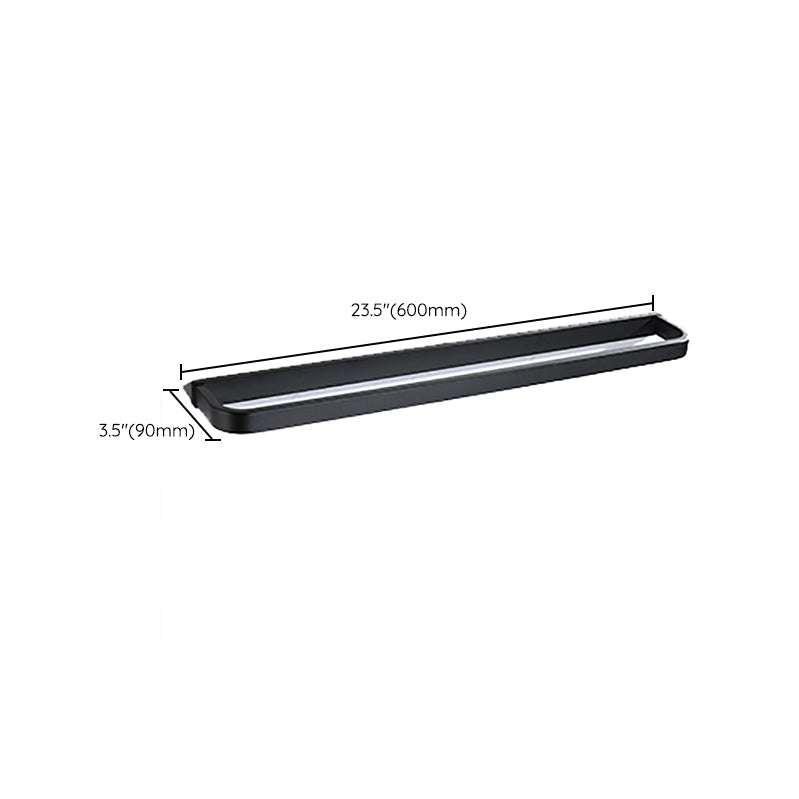 Lisslune | Modern Bathroom Hardware Set Bath Shelf Towel Bar Black Bath Hardware Set