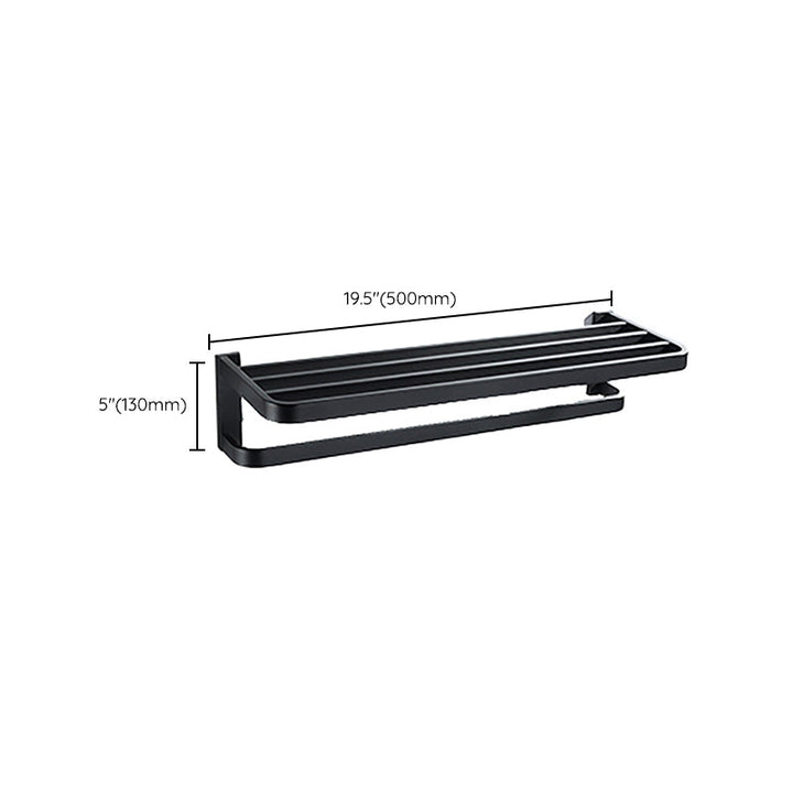 Lisslune | Modern Bathroom Hardware Set Bath Shelf Towel Bar Black Bath Hardware Set