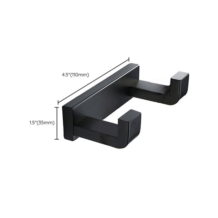 Lisslune | Modern Bathroom Hardware Set Bath Shelf Towel Bar Black Bath Hardware Set