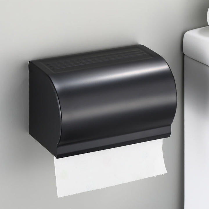 Lisslune | Contemporary Bathroom Accessory Set Black Surface Bathrobe Hook/Towel Ring Bar