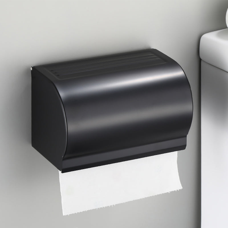Lisslune | Contemporary Bathroom Accessory Set Black Surface Bathrobe Hook/Towel Ring Bar