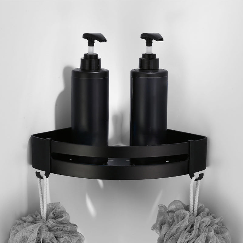 Lisslune | Contemporary Bathroom Accessory Set Black Surface Bathrobe Hook/Towel Ring Bar