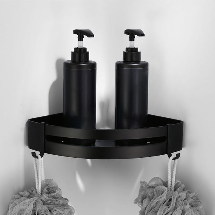 Lisslune | Contemporary Bathroom Accessory Set Black Surface Bathrobe Hook/Towel Ring Bar