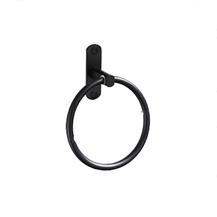 Lisslune | Contemporary Bathroom Accessory Set Black Surface Bathrobe Hook/Towel Ring Bar