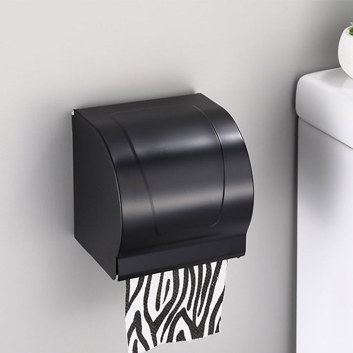 Lisslune | Contemporary Bathroom Accessory Set Black Surface Bathrobe Hook/Towel Ring Bar
