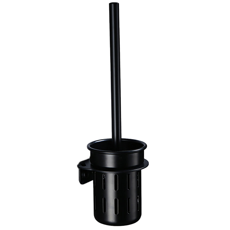 Lisslune | Contemporary Bathroom Accessory Set Black Surface Bathrobe Hook/Towel Ring Bar