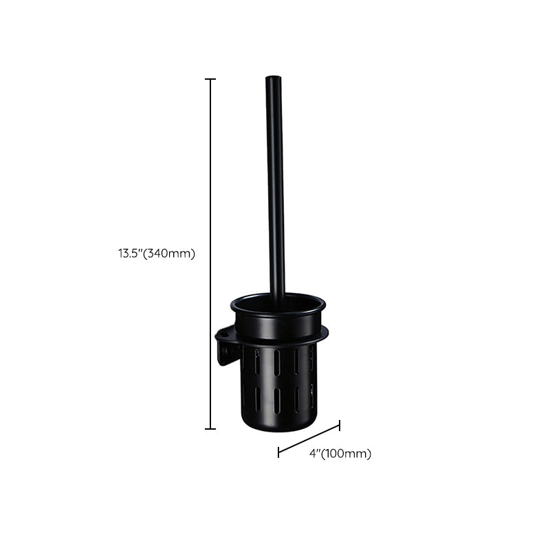 Lisslune | Contemporary Bathroom Accessory Set Black Surface Bathrobe Hook/Towel Ring Bar