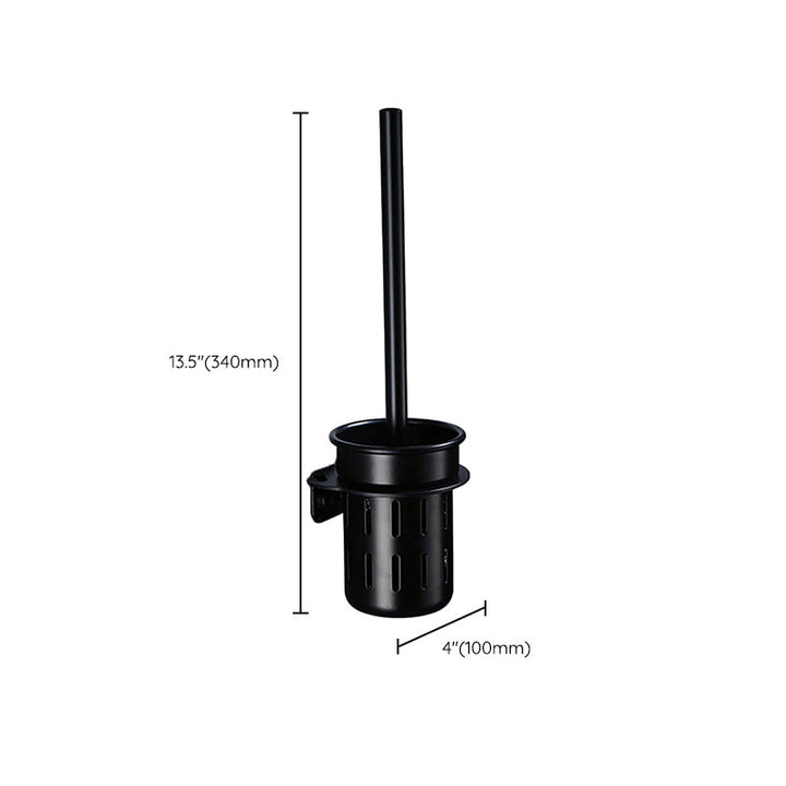 Lisslune | Contemporary Bathroom Accessory Set Black Surface Bathrobe Hook/Towel Ring Bar