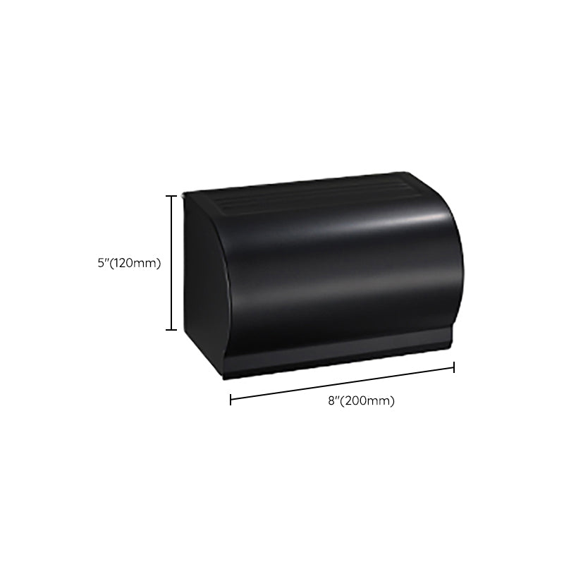 Lisslune | Contemporary Bathroom Accessory Set Black Surface Bathrobe Hook/Towel Ring Bar