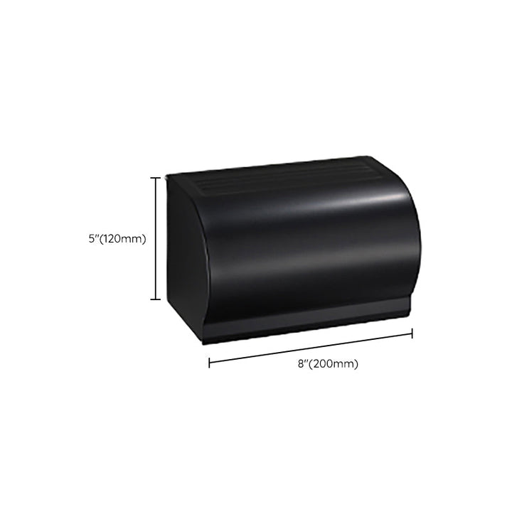 Lisslune | Contemporary Bathroom Accessory Set Black Surface Bathrobe Hook/Towel Ring Bar
