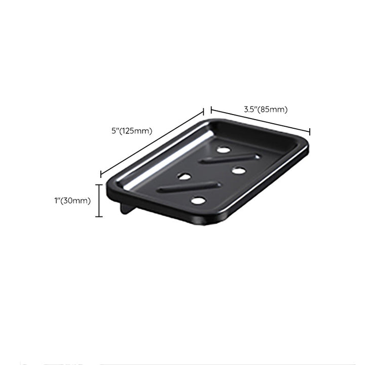 Lisslune | Contemporary Bathroom Accessory Set Black Surface Bathrobe Hook/Towel Ring Bar