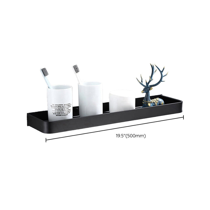 Lisslune | Contemporary Bathroom Accessory Set Black Surface Bathrobe Hook/Towel Ring Bar