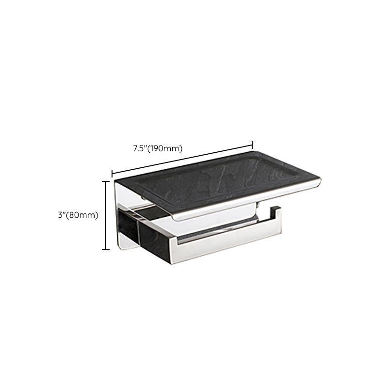 Lisslune | Modern Bathroom Element Set Paper Holder Gray Towel Bar Bathroom Accessory Set