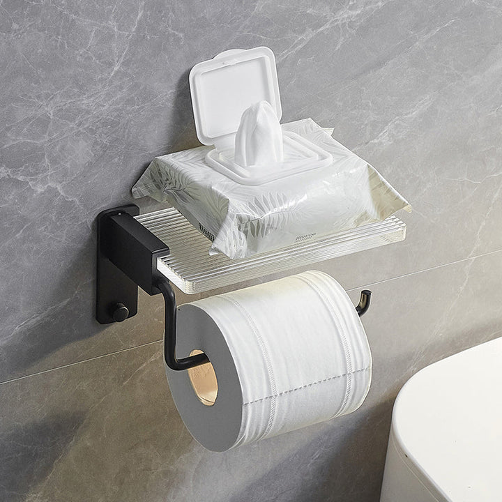 Lisslune | Modern Bathroom Accessory Set Shelf/Towel Holder & Bathrobe Hook included