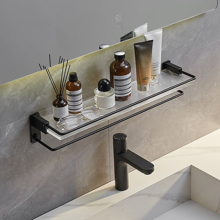 Lisslune | Modern Bathroom Accessory Set Shelf/Towel Holder & Bathrobe Hook included