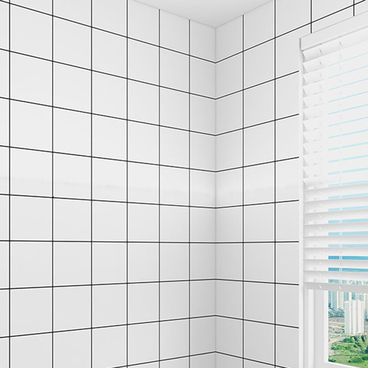 Lisslune | Modern Peel & Stick Tile Plastic Grid Peel/Stick Splash Guard Tile for Shower