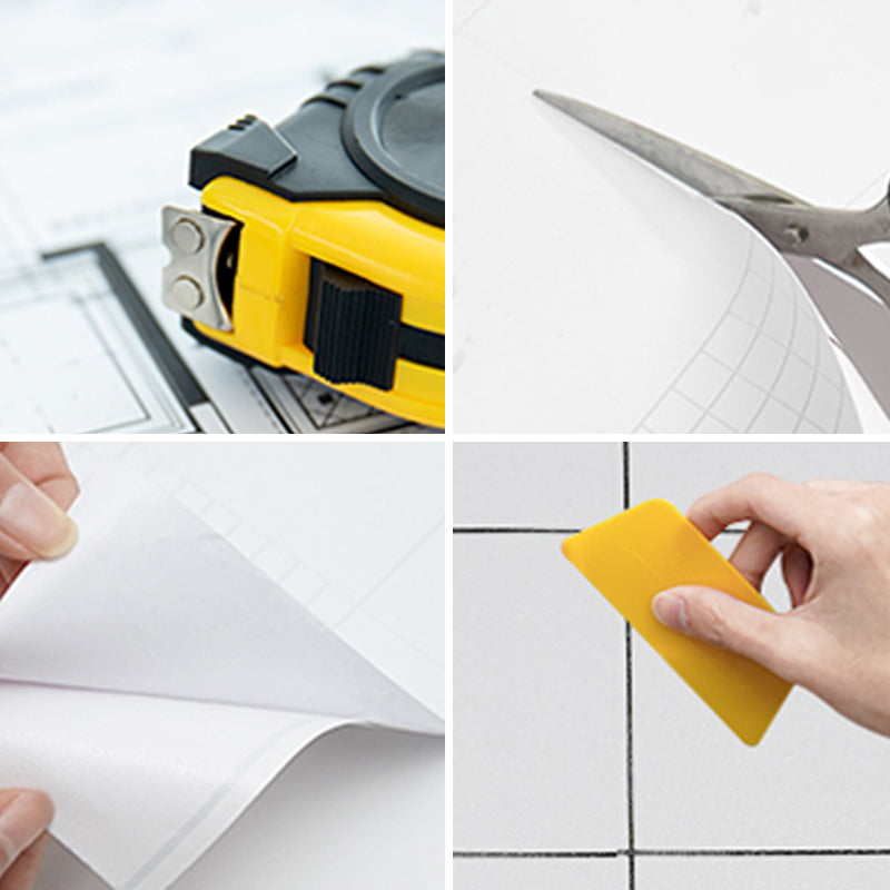 Lisslune | Modern Peel & Stick Tile Plastic Grid Peel/Stick Splash Guard Tile for Shower