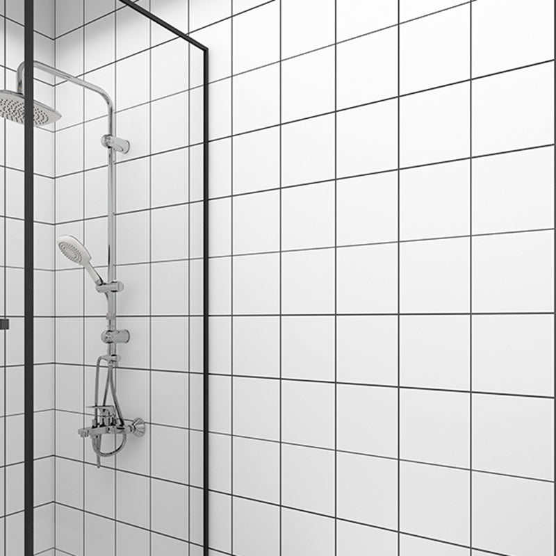 Lisslune | Modern Peel & Stick Tile Plastic Grid Peel/Stick Splash Guard Tile for Shower