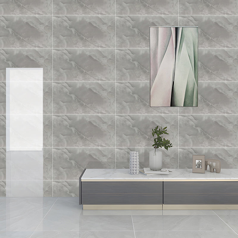 Lisslune | Rectangular Peel and Stick Back Wall Tile Modern Tile-Peel & Stick