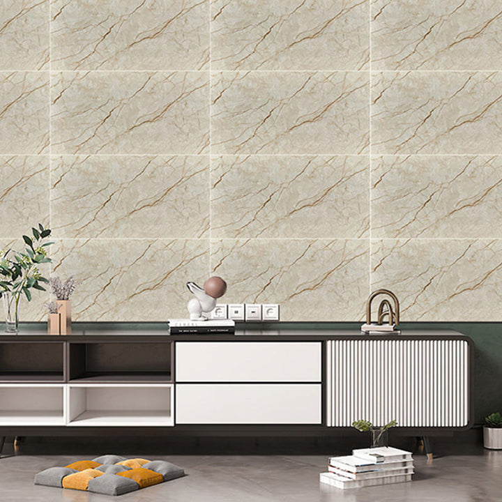 Lisslune | Rectangular Peel and Stick Back Wall Tile Modern Tile-Peel & Stick