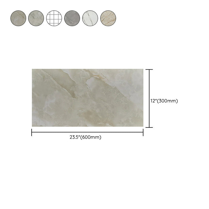 Lisslune | Rectangular Peel and Stick Back Wall Tile Modern Tile-Peel & Stick