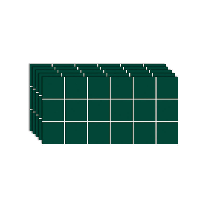Lisslune | Modern Peel & Stick Field Tiles Plastic Rectangular Grid 5-Pack Wallpaper for the Kitchen