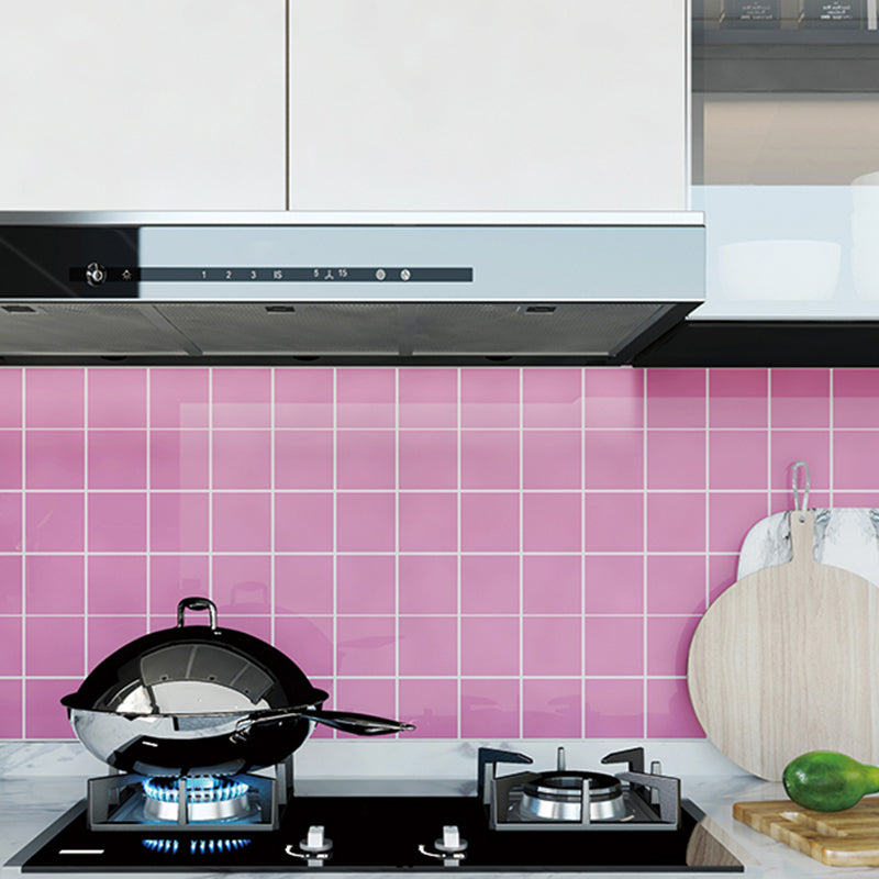 Lisslune | Modern Peel & Stick Field Tiles Plastic Rectangular Grid 5-Pack Wallpaper for the Kitchen