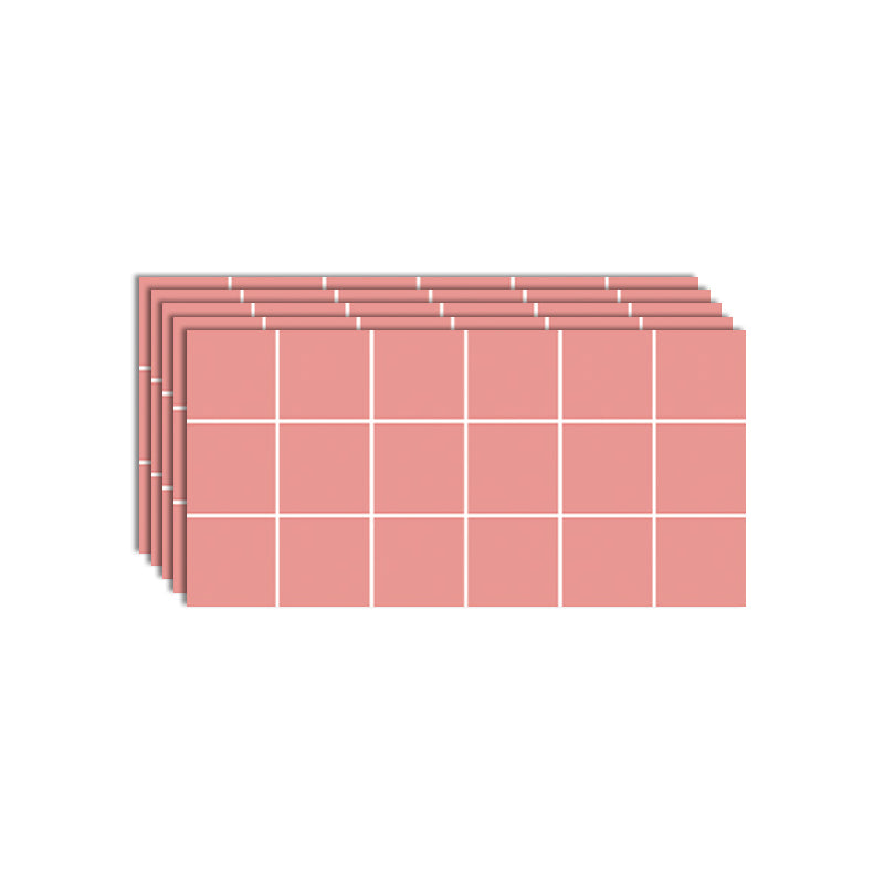 Lisslune | Modern Peel & Stick Field Tiles Plastic Rectangular Grid 5-Pack Wallpaper for the Kitchen