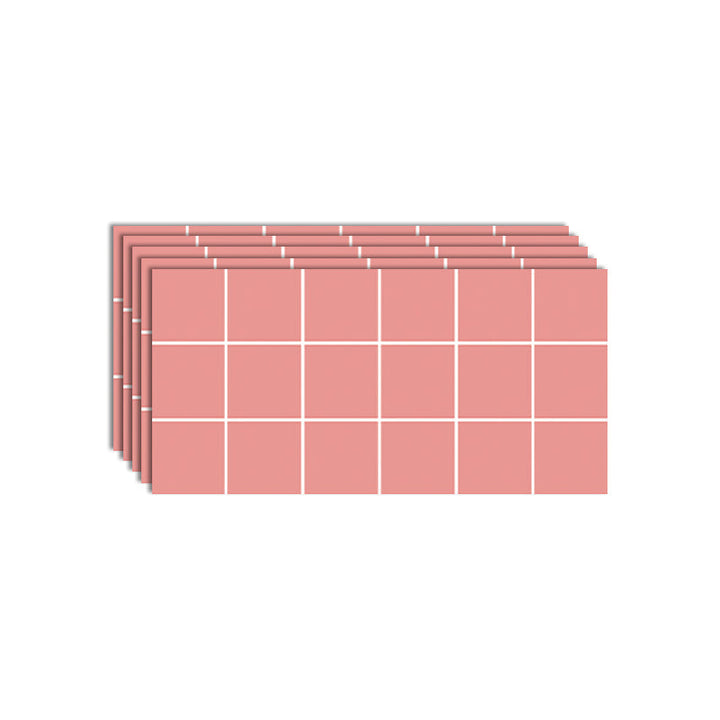 Lisslune | Modern Peel & Stick Field Tiles Plastic Rectangular Grid 5-Pack Wallpaper for the Kitchen