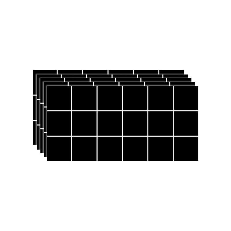 Lisslune | Modern Peel & Stick Field Tiles Plastic Rectangular Grid 5-Pack Wallpaper for the Kitchen
