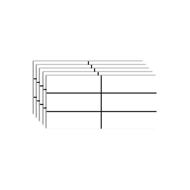 Lisslune | Modern Peel & Stick Field Tiles Plastic Rectangular Grid 5-Pack Wallpaper for the Kitchen