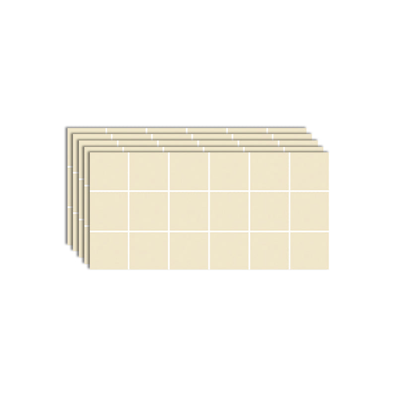 Lisslune | Modern Peel & Stick Field Tiles Plastic Rectangular Grid 5-Pack Wallpaper for the Kitchen