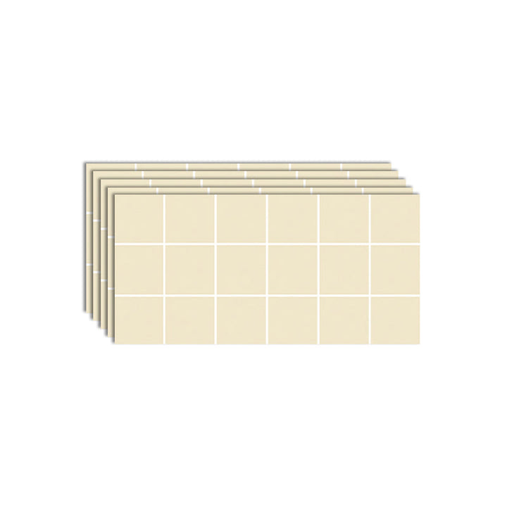 Lisslune | Modern Peel & Stick Field Tiles Plastic Rectangular Grid 5-Pack Wallpaper for the Kitchen
