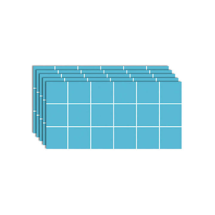 Lisslune | Modern Peel & Stick Field Tiles Plastic Rectangular Grid 5-Pack Wallpaper for the Kitchen