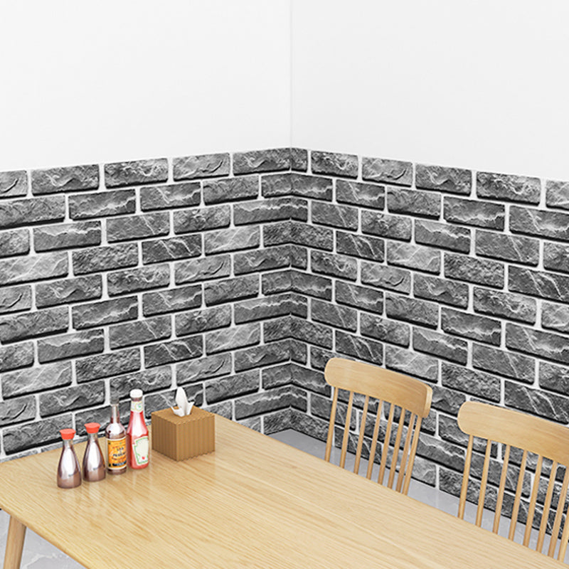 Lisslune | Industrial Wall Ceiling 3D Artificial Brick Living Room Peel and Stick Covering (5-Pack)