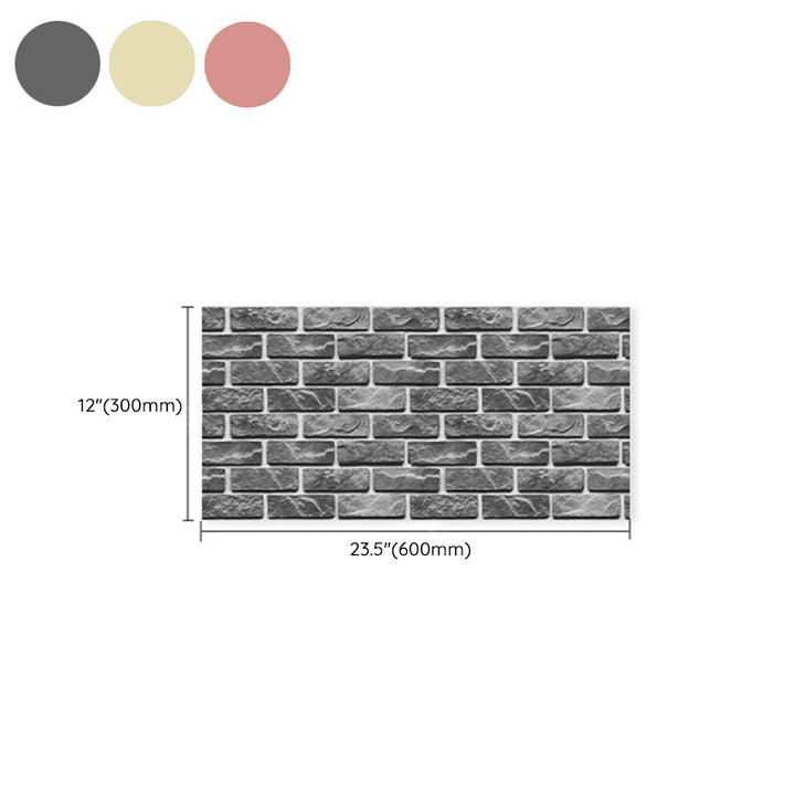 Lisslune | Industrial Wall Ceiling 3D Artificial Brick Living Room Peel and Stick Covering (5-Pack)