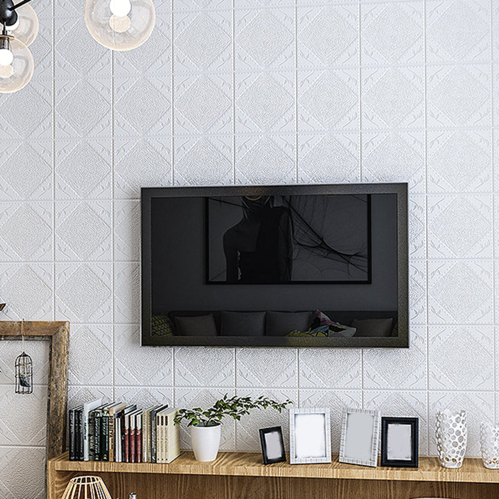 Lisslune | Modern wall cladding 3D embossed PVC self-adhesive waterproof wall access panel