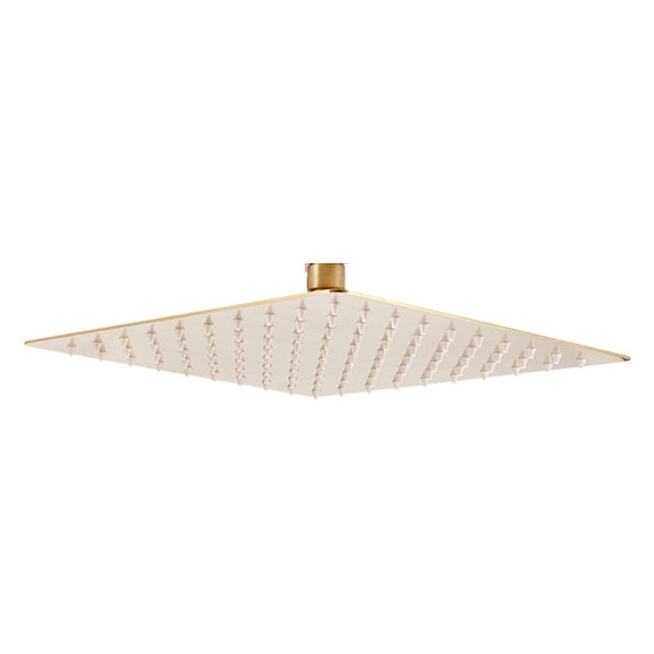Lisslune | Stainless Steel Square Shower Head Standard Spray Pattern Wall Mounted Shower Head