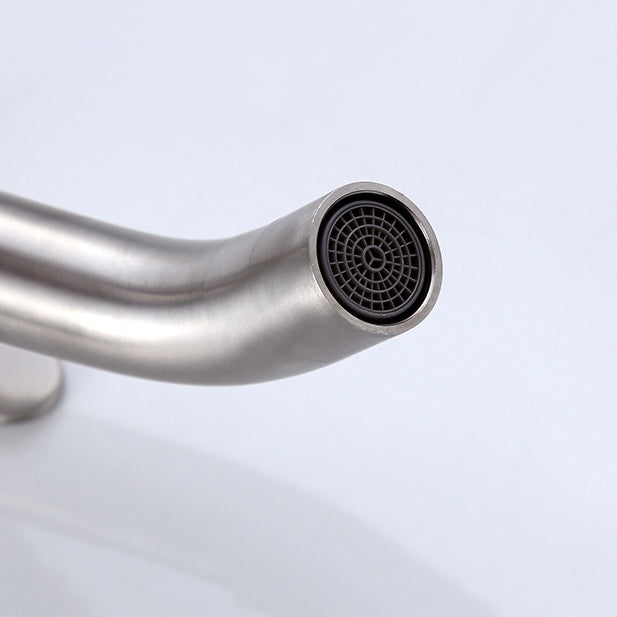 Lisslune | Modern Vessel Faucet Stainless Steel Low Arc Sink Faucet