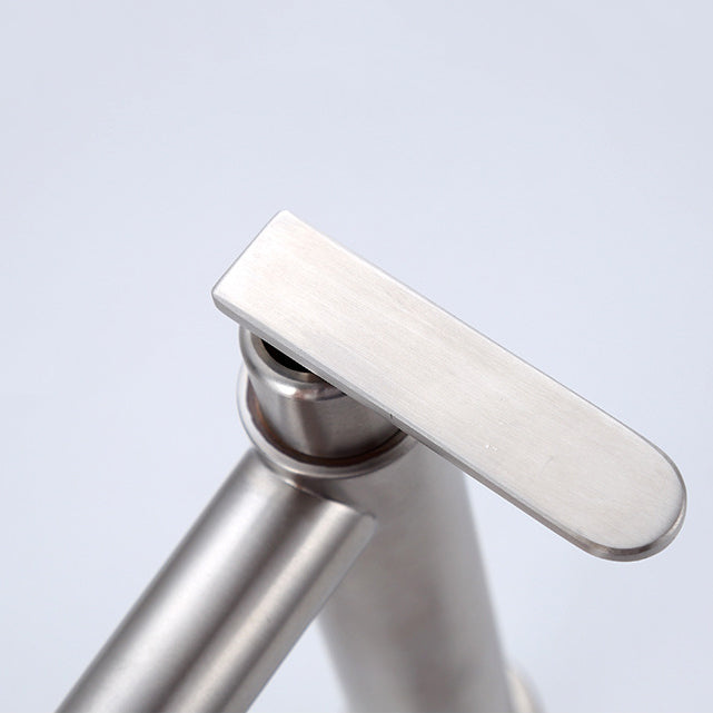 Lisslune | Modern Vessel Faucet Stainless Steel Low Arc Sink Faucet