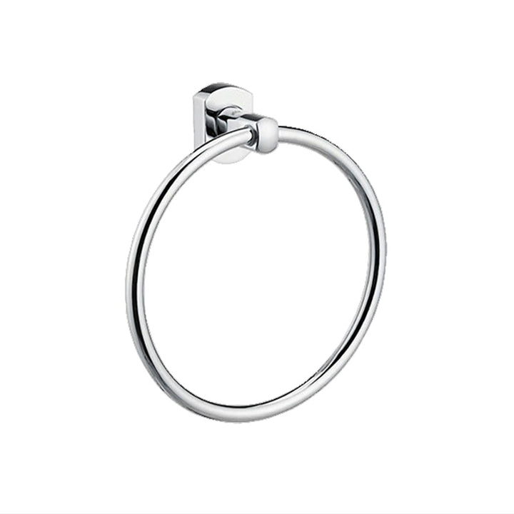 Lisslune | Polished Chrome Modern Bathroom Accessory Set Silver Towel Holder/Bath Shelf
