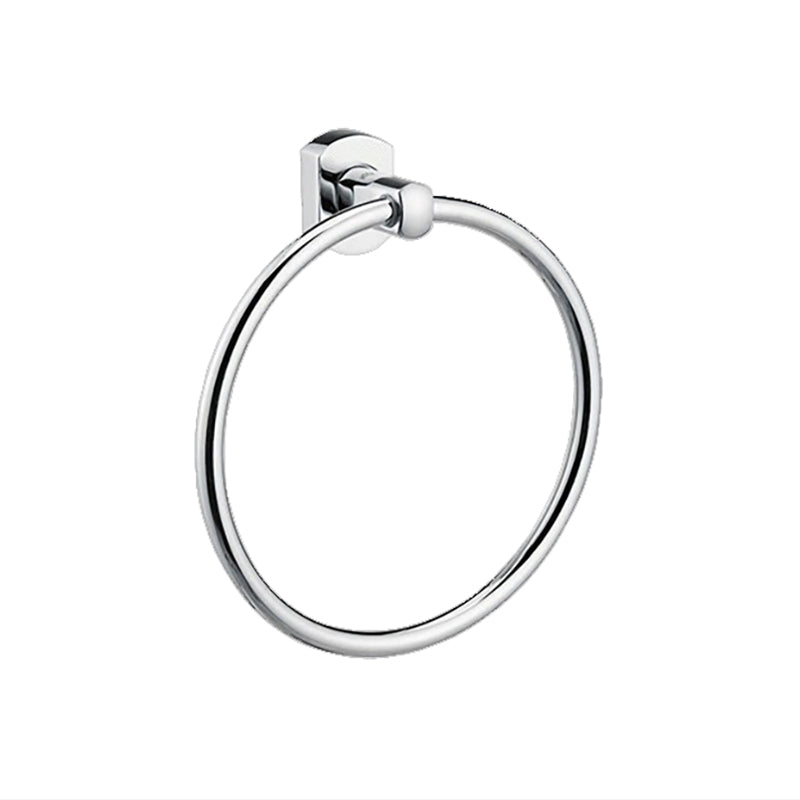 Lisslune | Polished Chrome Modern Bathroom Accessory Set Silver Towel Holder/Bath Shelf